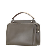 フェンディ ドットコム パイソン ハンドバッグ ショルダーバッグ 2WAY 8BN293 グレー ベージュ レザー レディース FENDI 【中古】